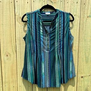 WESTPORT (Dress Barn) Ladies Pin-tuck Popover Top, SZ L!